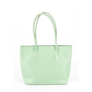 Furla Green Candy Saffiano Leather Medium Tote Shoulder Bag Light Green